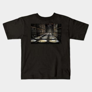 Whisky casks stored in a Whisky warehouse, Scotland Kids T-Shirt